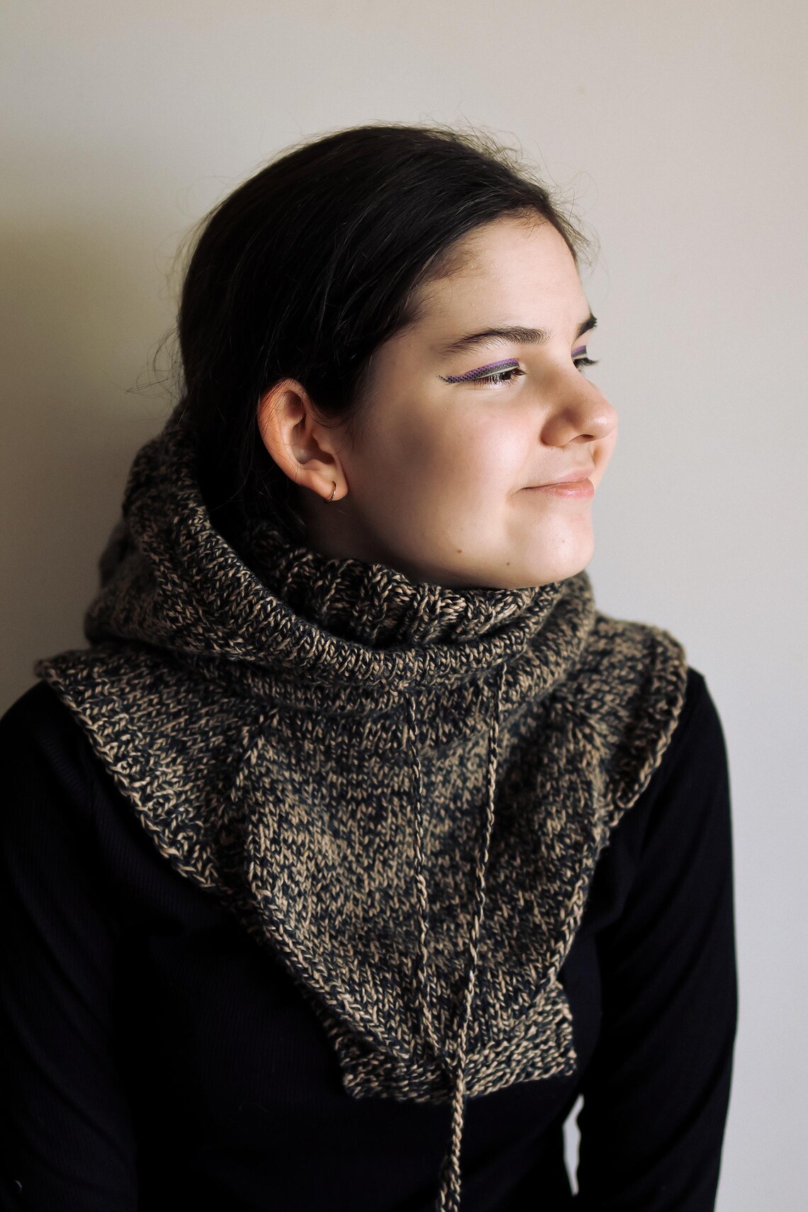 PDF KNITTING PATTERN Cozy Oversized Hood With Neckwarmer, Knit Winter ...