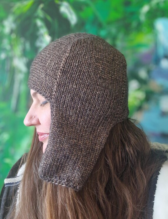 PDF Knitting Pattern, Earflap Hat Knitting Pattern, Knit Flat