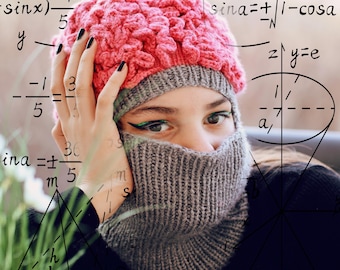 PATRÓN DE TEJIDO PDF - descarga digital - Patrón de tejido de pasamontañas inspirado en el cerebro - Pasamontañas divertido y acogedor - Diseño peculiar de gorro de invierno