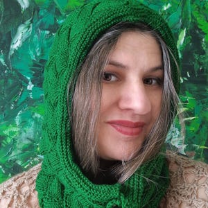 DOWNLOADABLE PDF PATTERN balaclava pattern, balaclava hood, knit balaclava, knitting pattern, knit pattern, entrelac balaclava with buttons