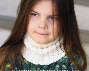 Modèle de tricot PDF, modèle d'écharpe en tricot, modèle de capuchon en tricot, capuchon ajusté, modèle de tricot facile, cache-cou côtelé, fil dk, écharpe de ski