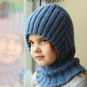 DOWNLOADABLE PDF PATTERN balaclava pattern, balaclava hat, knit balaclava, knitting pattern, knit pattern, winter balaclava, aran yarn