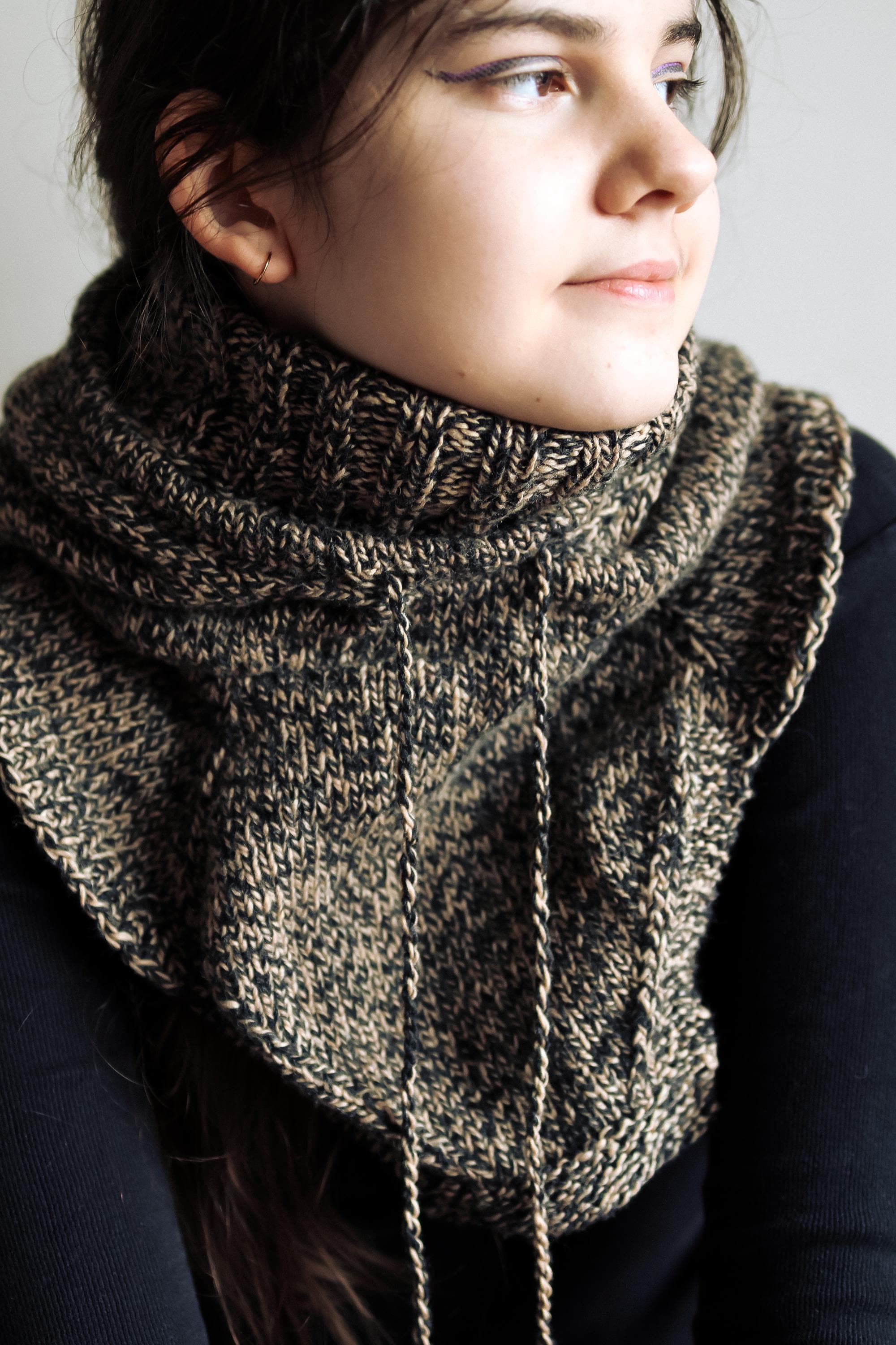 PDF KNITTING PATTERN Cozy Oversized Hood With Neckwarmer, Knit Winter ...