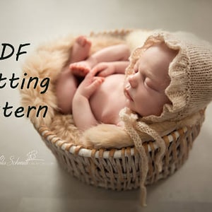 PATRÓN DE TEJIDO PDF, patrón de tejido de gorro de bebé, gorro de recién nacido, gorro de niñera, gorro de niño, patrón de gorro de bebé de punto, gorro de bebé diy