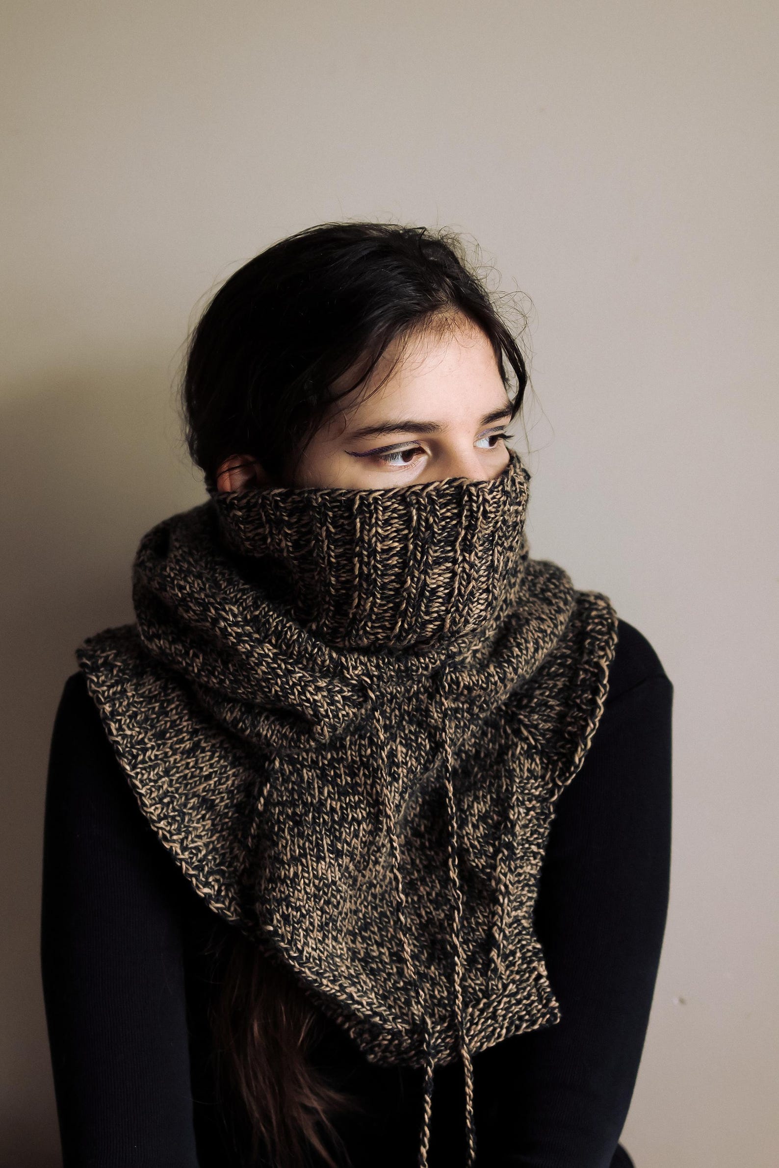 PDF KNITTING PATTERN Cozy Oversized Hood With Neckwarmer, Knit Pixie ...