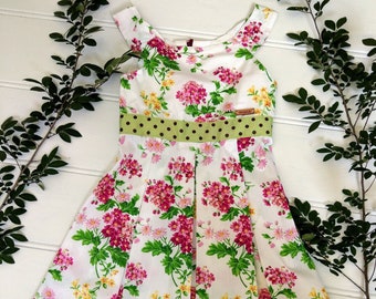 Handmade Pink Flower Summer Dress - Free Shipping Australia Wide