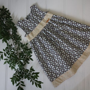 Handmade Girls Geometric Cotton Summer Dress - Free Shipping Australia Wide