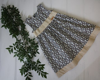 Handmade Girls Geometric Cotton Summer Dress - Free Shipping Australia Wide