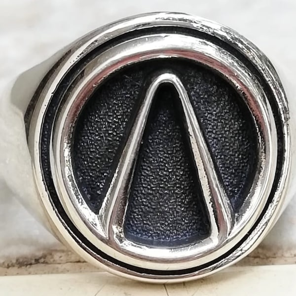 Solid Sterling Silver 925 Borderlands Vault Symbol Handmade 3D Ring