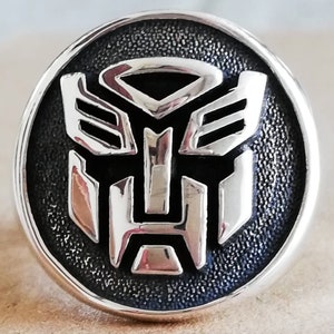 Solid Sterling Silver 925 Transformers Autobot Optimus Prime Handmade 3D Ring
