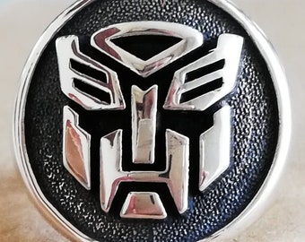 Solid Sterling Silver 925 Transformers Autobot Optimus Prime Handmade 3D Ring