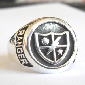 Sterling Silver 925 US Army 75th Ranger Regiment handmade Ring