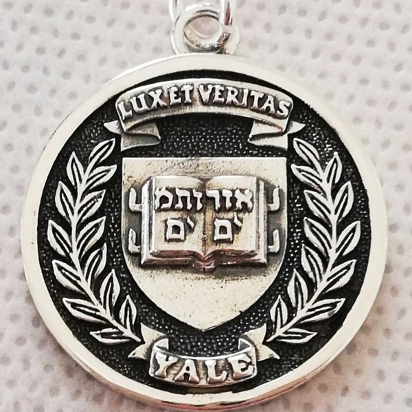 Solid Sterling Silver 925 Yale University ,Graduation, High School Class, College Handmade 3D Pendant