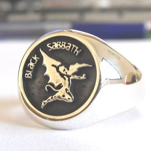 Solid Sterling Silver 925 Black Sabbath Ozzy Osbourne handmade Ring