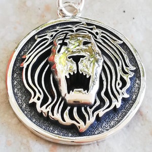 Solid Sterling Silver 925 Lion Sin of Pride: Seven Deadly Sins Handmade 3D Pendant