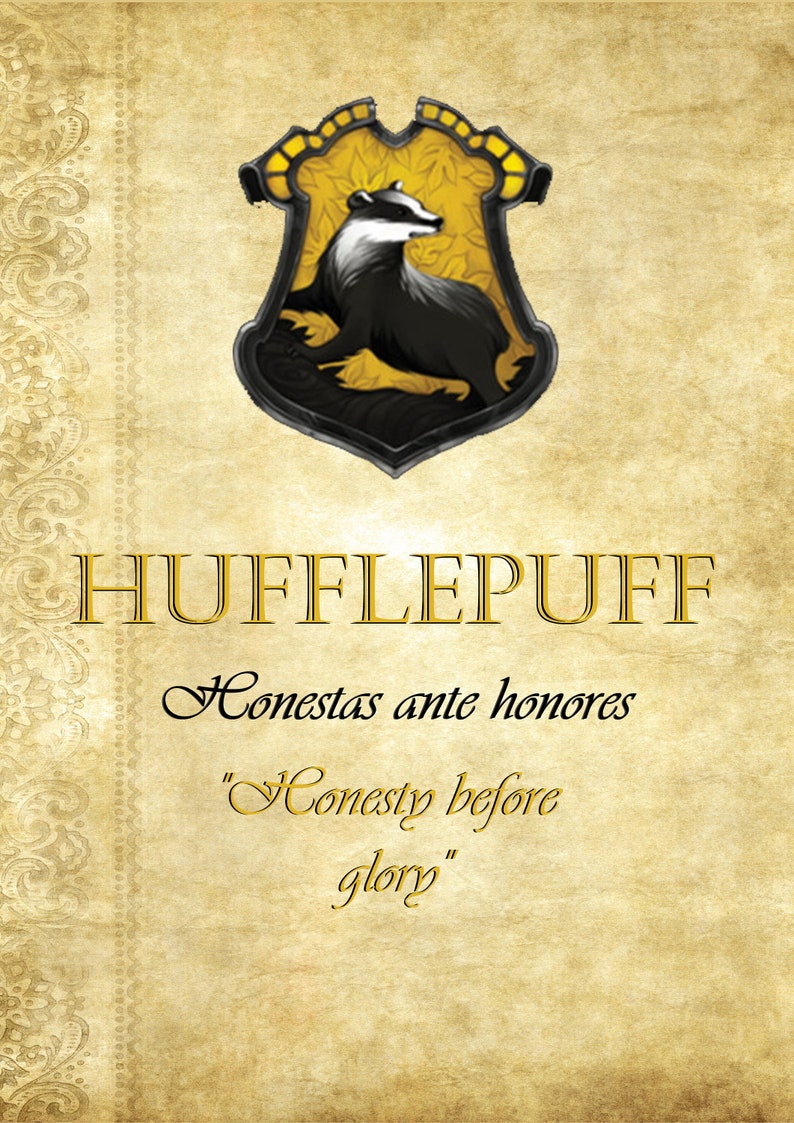 Impression numérique de Harry Potter Poufsouffle devise Etsy