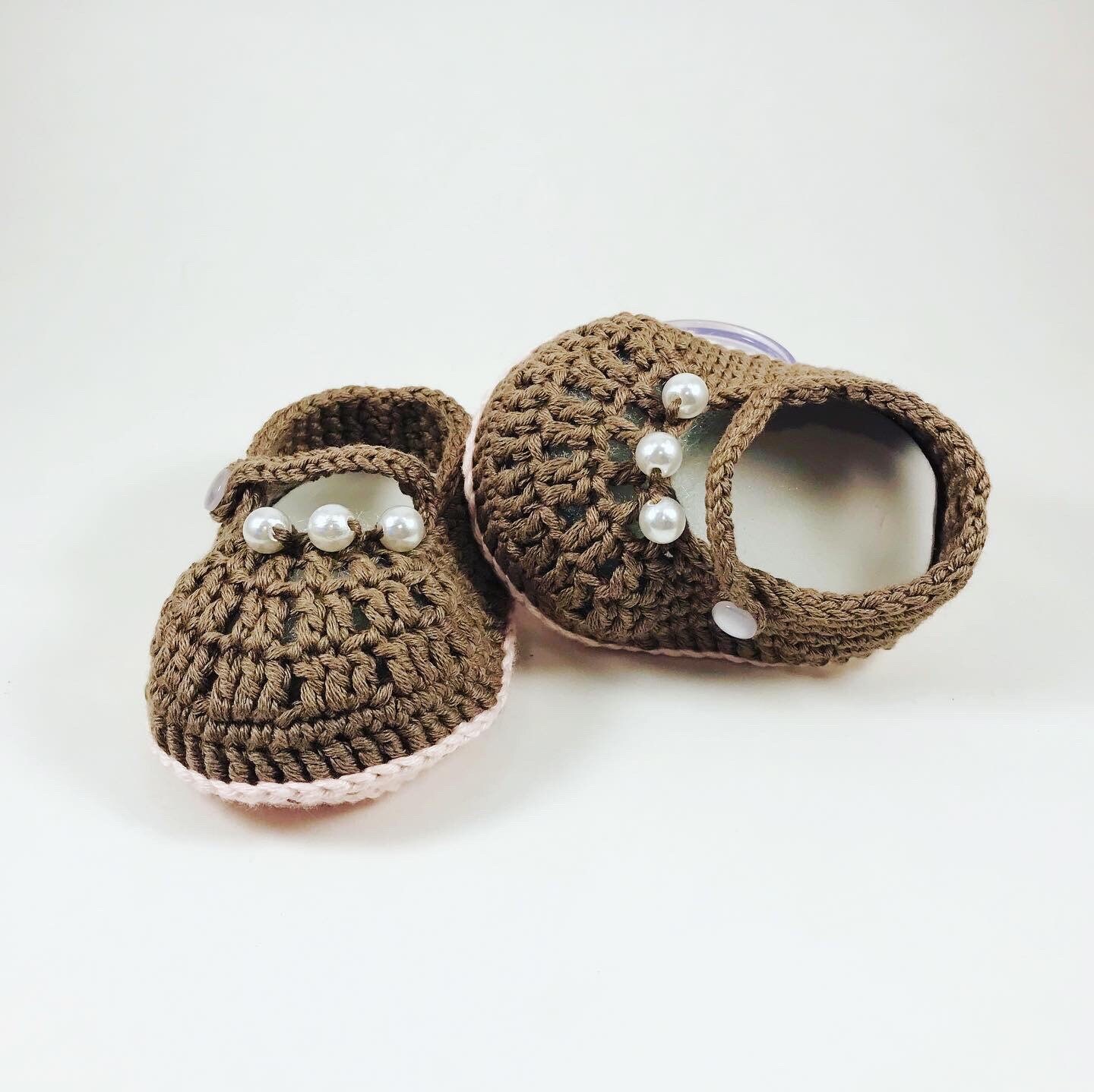 Mocha Baby girl slippers 36 months Etsy