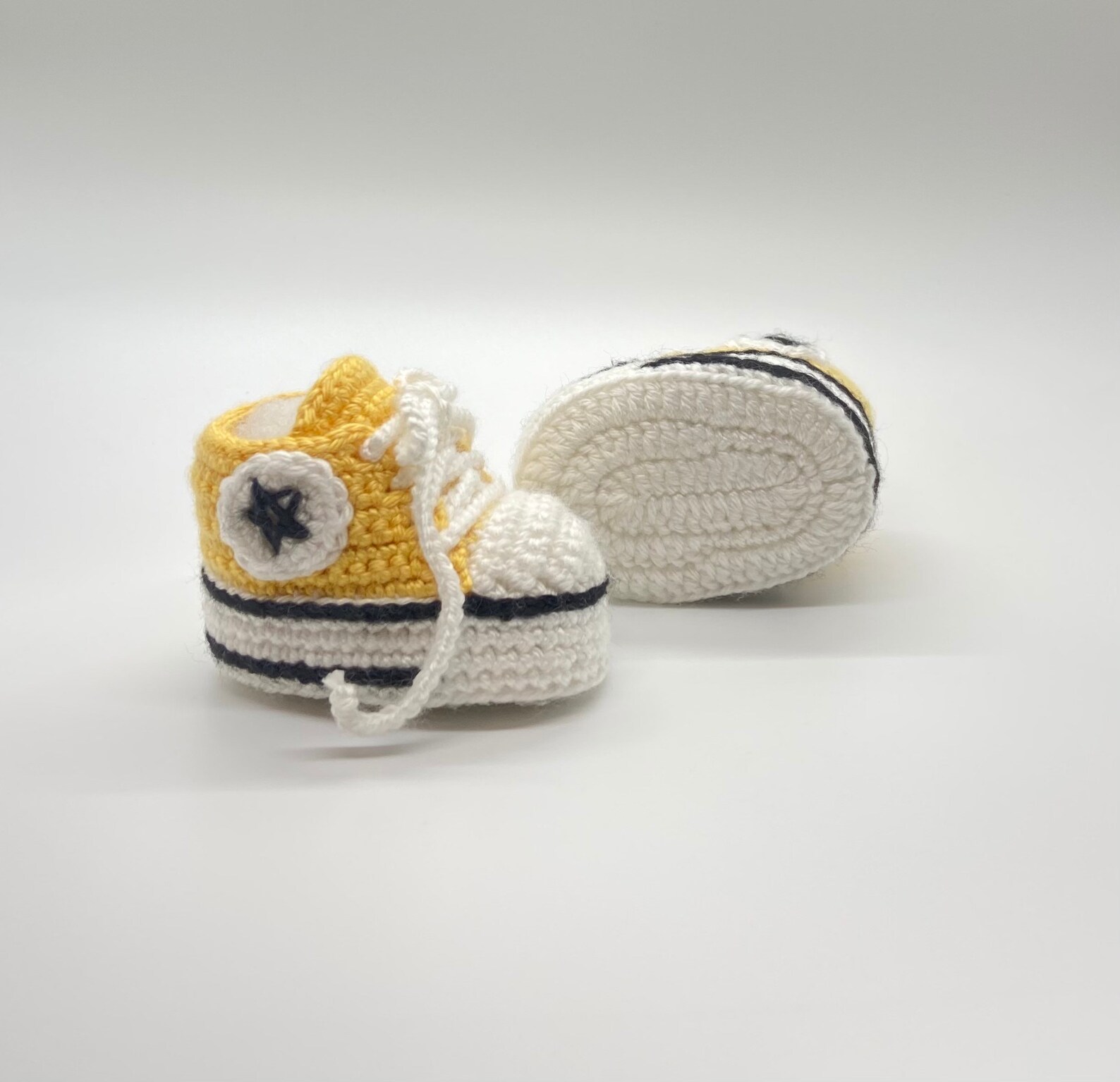 Converse Baby Booties Yellow 36 mo Etsy