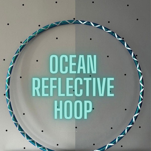 Ocean reflective polypro hula hoop (3/4" and 5/8")