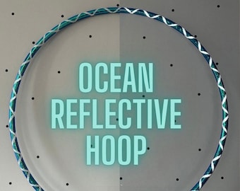 Ocean reflective polypro hula hoop (3/4" and 5/8")