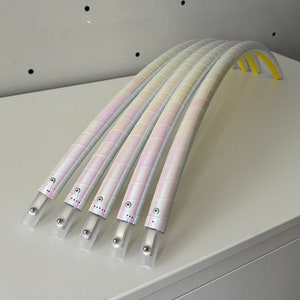 White morph 5 sectional travel hula hoop HDPE or POLYPRO