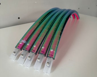 Pink iridium 5 sectional travel hula hoop HDPE or POLYPRO