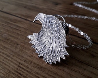 Eagle Fine Silver Handmade Pendant