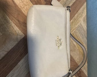 Vintage Coach Wristlet White