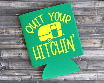 Enfriador de latas Quit Your Hitchin': divertido soporte para cerveza, recuerdo de fiesta