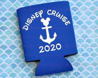 Disney Cruise Anchor With Year- Disney Can Cooler / Beer Holder / Can Holder / Disney Gift / Disney Beer Holder