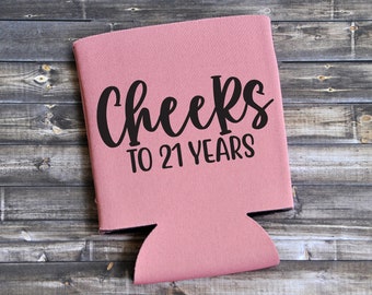 21st birthday koozies