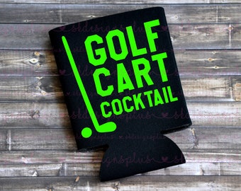 Golf Cart Cocktail Can Cooler - Funny Golfer Gift