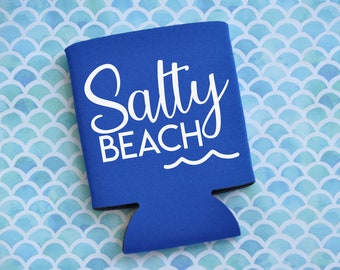 Funny Can Cooler - "Salty Beach" / Titular de la cerveza / Regalo de despedida de soltera / favor de fiesta / regalo de cumpleaños