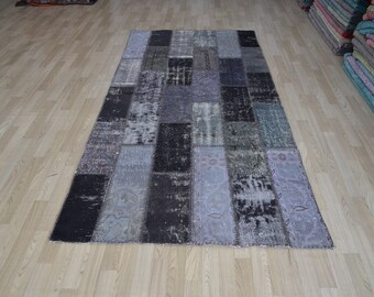 Türkischer Teppich, Vintage Boho Oushak Teppich, Boho Oushak Teppich, 4,2x8,8,8, 129x270cm