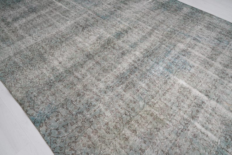 Stor matta, 7x11 matta, turkisk matta, vintagematta 7x11, stor oushakmatta, neutral områdesmatta, naturlig matta, anatolisk ullmatta, antik matta, 300 bild 4