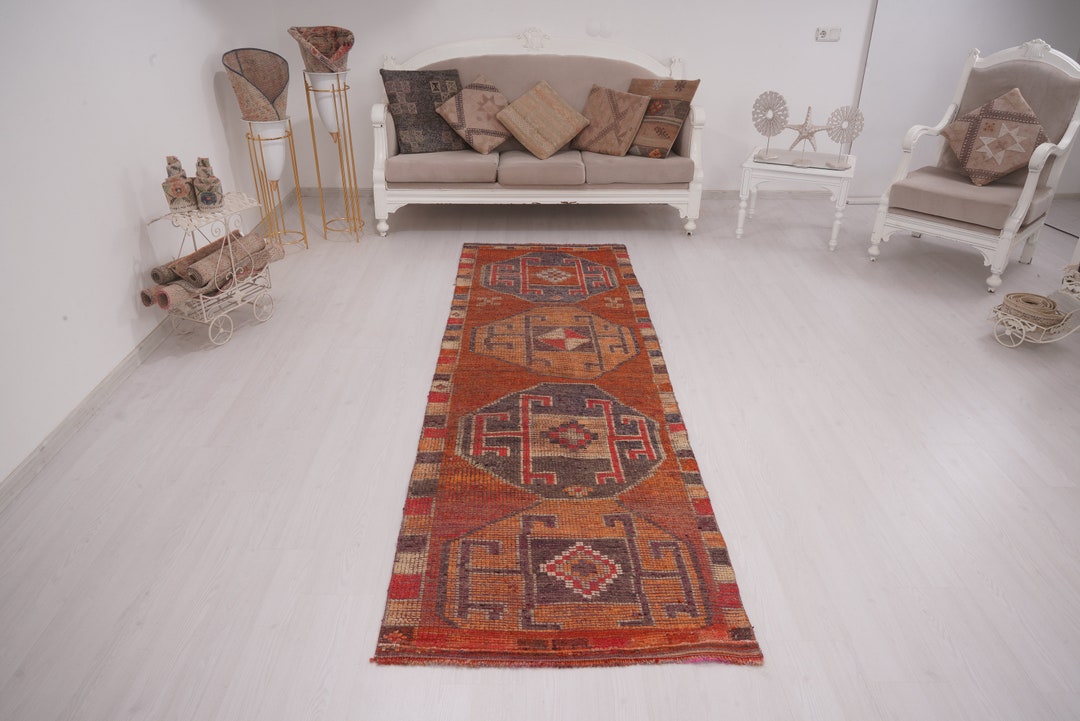 3x9 Oushak Runner, 3x9 Vintage Runner, Turkish Runner 3x9, Herki Runner ...