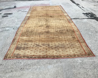 7x16 ft, hallway rug , oushak rug , turkish rug , area rug Free Shipping, Antique Rugs Runner, anatolian rug, vintage runner rug, KA341