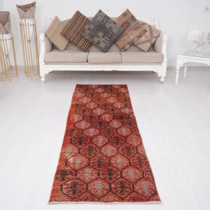 2x8 Runner Rug, Turkish Runner 2x8,Vintage Runner,2x8 Oushak Runner,Faded Rug,Anatolian Runner,Natural Runner,Vintage Rug 2x8,Muted Rug,1249