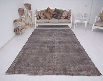 vintage rug 6x9, oushak rug 6x9, antique rug, turkish rug, 6x9 rug, handmade wool rug, vintage area rug 6x9, anatolian turkey rug, 802