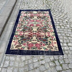Alfombra vintage 4x6, alfombra turca, alfombra de pavo, alfombra Oushak, alfombra de sala de estar, alfombra boho 4x6, alfombra antigua, alfombra decorativa, alfombra de lana anatolia,43