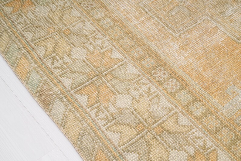 4x6 Rug, faded turkish rug, unique area rug, 4x6 turkish rug, vintage rug 4x6, muted oushak rug, neutral rug,decorative rug,bohemian rug,08 image 9