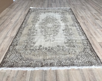 6x10 matta, turkisk matta, områdesmatta, turkisk Kilim matta, sovrumsmatta, antik matta, anatolisk matta, vintagematta, hallmatta, Oushak matta 6x10, 374