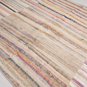 faded turkish rug, large vintage rug 8x10, antique kilim rug, oversize oushak rug 8x10, unique area rug, decorative rug, 810 image 4