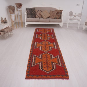 3x10 Runner, Oushak Runner, Unique Runner Rug, Turkish Runner Rug, 3x10 Vintage Runner, Anatolian Runner, Natural Runner, Vintage Rug, 418