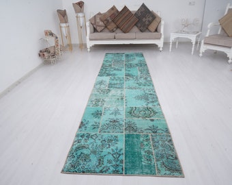 3x11 Turkish runner, Vintage runner 3x11, Oushak runner rug, Antique rug,Faded rug,3x11 runner rug,Muted runner,Oushak rug,Carpet runner,263