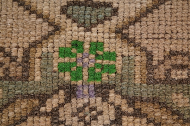 5x7 rug, faded turkish rug, anatolian area rug, 5x7 muted rug, vintage rug 5x7, antique oushak rug,neutral rug,handknotted rug,wool rug,147 image 7
