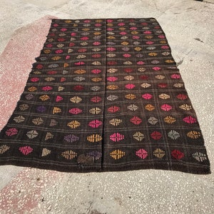 5x8.3 ft, Vintage Rug / Turkish Kilim Rug / Living Room Rug / Kilim / Kilim Rugs / Handwoven Wool Rug /Large Rug / Decorative Kilim/ KIL203