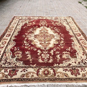 8x10 Vintage Rug, Handmade Area Rug, Soft Wool Kars Rug, Turkish Rug 8x10, Vintage Rug, Anatolian Rug,  Handknotted Rug, Bohemian Rug, KA1