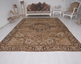 200x300 Türkischer Teppich, Vintage Teppich, Oushak Teppich, Handgewebter Teppich, Handgeknüpfter Teppich, Handgeknüpfter Teppich, Handgeknüpfter Teppich, Handgewebter Kelimteppich