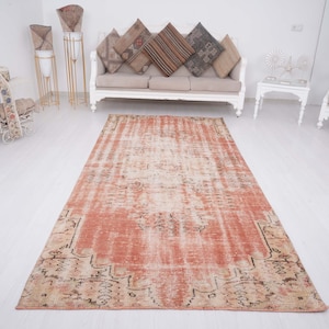 4x13 Runner, Faded Turkish Runner, Vintage Runner Rug,Muted Oushak Runner,Neutral Rug,Long Runner,Anatolian Rug,Natural Runner,Rug 4x13,978